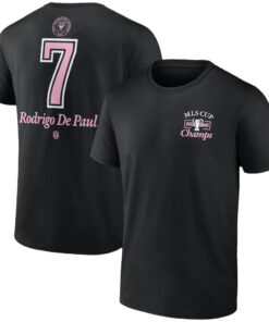 Rodrigo De Paul Inter Miami CF 2025 Major League Soccer Cup Champions Name & Number T-Shirt