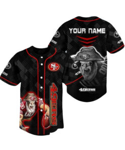 San Francisco 49Ers Mascot Custom Name Baseball Jersey