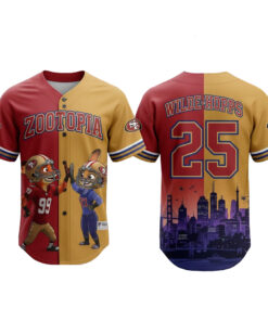 San Francisco 49ers x Zootopia 2 Wilde Hopps Baseball Jersey 2025
