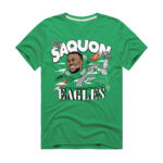 Saquon Barkley Kelly Green Philadelphia Eagles Caricature Player Graphic T-Shirt