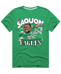 Saquon Barkley Kelly Green Philadelphia Eagles Caricature Player Graphic T-Shirt