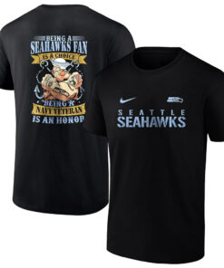 Seattle Seahawks Being a Navy Veteran Is an Honor Cartoon T-Shirt