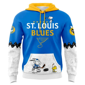 St. Louis Blues Peanuts Night Snoopy Hoodie