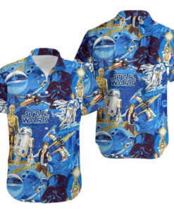 Star Wars Blue Galaxy Hawaiian Shirt