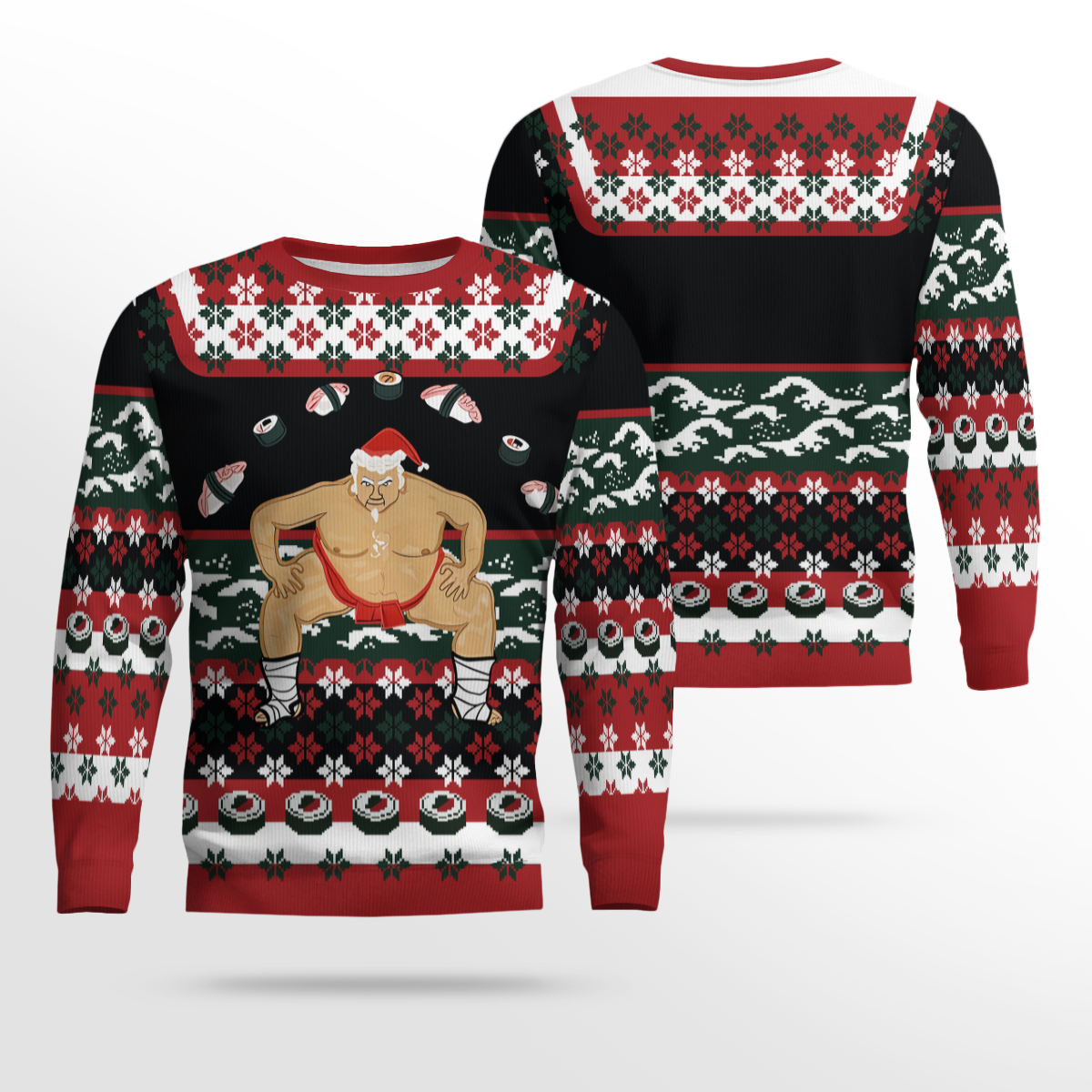 Sumo Santa Ugly Christmas Sweater