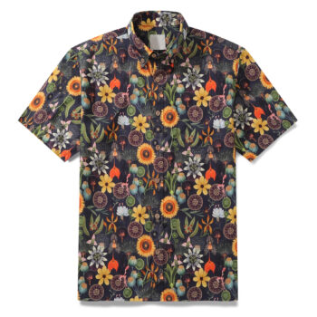 Sunflower Serenity Floral Hawaiian Shirt