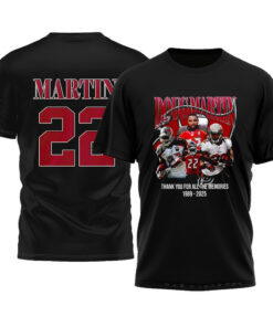 Tampa Bay Buccaneers Dough Martin Thank You for all the Memories Name and Number Graphic T-Shirt