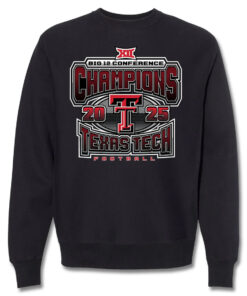Texas Tech Red Raiders Big 12 Football Champs Black Sweatshirt