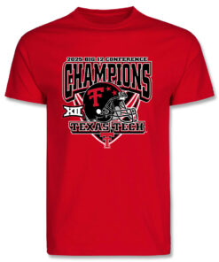 Texas Tech Red Raiders Big 12 Football Champs Red T-Shirt – Championship Graphic Tee 2025