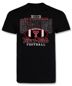 Texas Tech Red Raiders Big 12 Football Champs T-Shirt-Championship Graphic Tee 2025