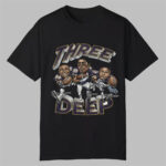 Three Deep Jake Reed Randy Moss Cris Carter T-Shirt