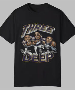 Three Deep Jake Reed Randy Moss Cris Carter T-Shirt