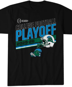 Tulane Football 2025 CFP Stripe T-Shirt