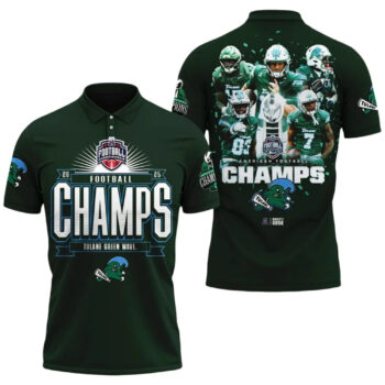 Tulane Green Wave Football Champs Polo Shirt