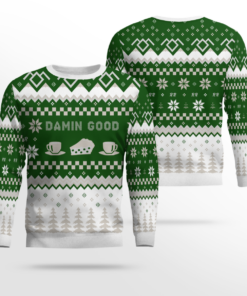 Twin Peaks Damn Good Holiday Ugly Christmas Sweater 2025 Green