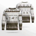 Twin Peaks Damn Good Holiday Ugly Christmas Sweater 2025 (White Coffee)