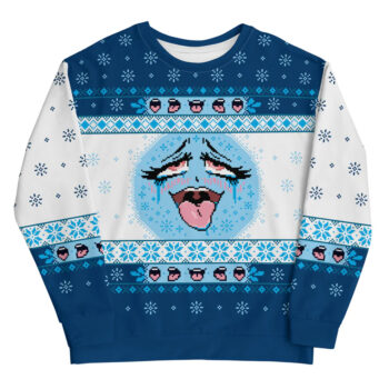 Ugly Ahegao Christmas Sweater 2025