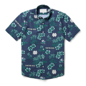 University of Notre Dame Kekai Performance Navy Hawaiian Shirt