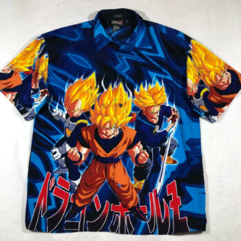 Vintage Dragon Ball Z Goku Vegeta and Trunks Hawaiian Shirt