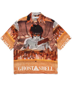 Wacko Maria x Ghost in the Shell Hawaiian Shirt Orange