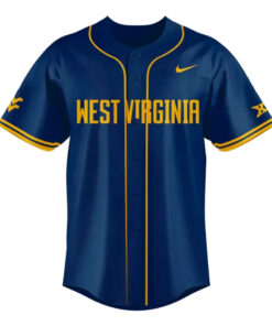 West Virginia Mountaineers Navy Baseball Jersey