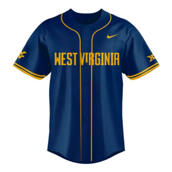 West Virginia Mountaineers Navy Baseball Jersey