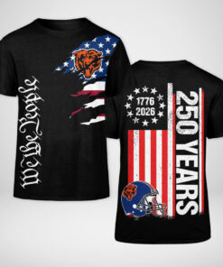 Chicago Bears Football League We The People USA 250th Anniversary T-Shirt