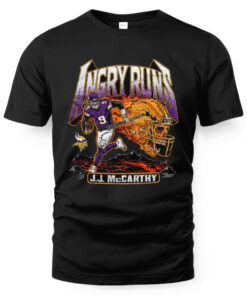 Angry Runs 2025 Minnesota Vikings J.J. McCarthy T-Shirt