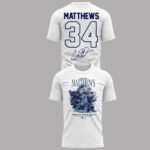 Auston Taylour Matthews Toronto Maple Leafs Number 34 All Time Goals Leader Signature T-Shirt