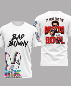 Bad Bunny Super Bowl Im Here For The Benito Bowl T-Shirt 2026