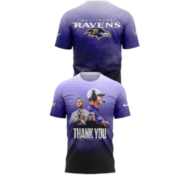 Baltimore Ravens Thank You Coach Harbaugh 2026 Memories T-Shirt