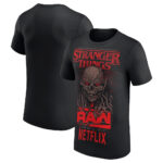 Black RAW WWE x Stranger Things Vecna T-Shirt