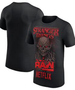 Black RAW WWE x Stranger Things Vecna T-Shirt