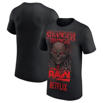 Black RAW WWE x Stranger Things Vecna T-Shirt