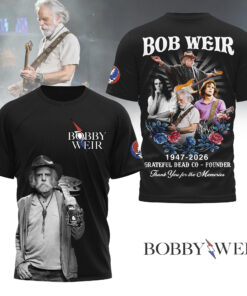 Bobby Weir 1947-2026 Grateful Dead Co-Founder Thank You For The Memories T-Shirt