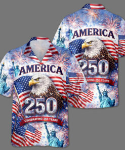 Celebrating 250th Anniversary United States Hawaiian Shirt 4th of July