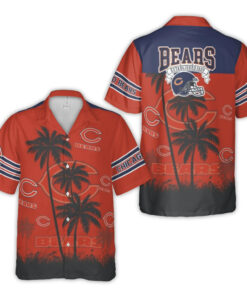 Chicago Bears Established 1920 Logo With Palm Trees Hawaiian Shirt
