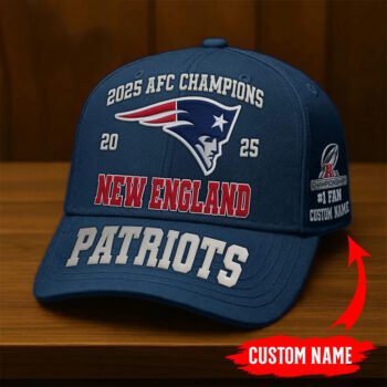 Custom Name New England Patriots 2026 Super Bowl Champions Hat