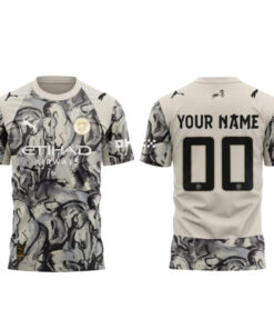 Custom Name and Number Manchester City New Year T-Shirt