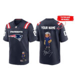 Custom Name and Number New England Patriots Bad Bunny Super Bowl 2026 Champs Football Jersey