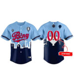 Custom Number Binghamton Rumble Ponies Independence Day Baseball Jersey