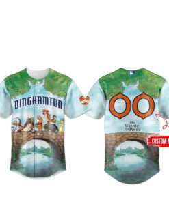 Custom Number Binghamton Rumble Ponies x Winnie the Pooh 2026 Baseball Jersey