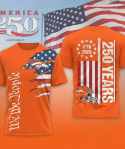 Denver Broncos Football League We The People USA 250th Anniversary T-Shirt