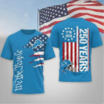 Detroit Lions Football League We The People USA 250th Anniversary T-Shirt