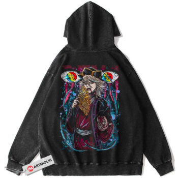 Doma Demon Slayer Anime Vintage Washed Hoodie