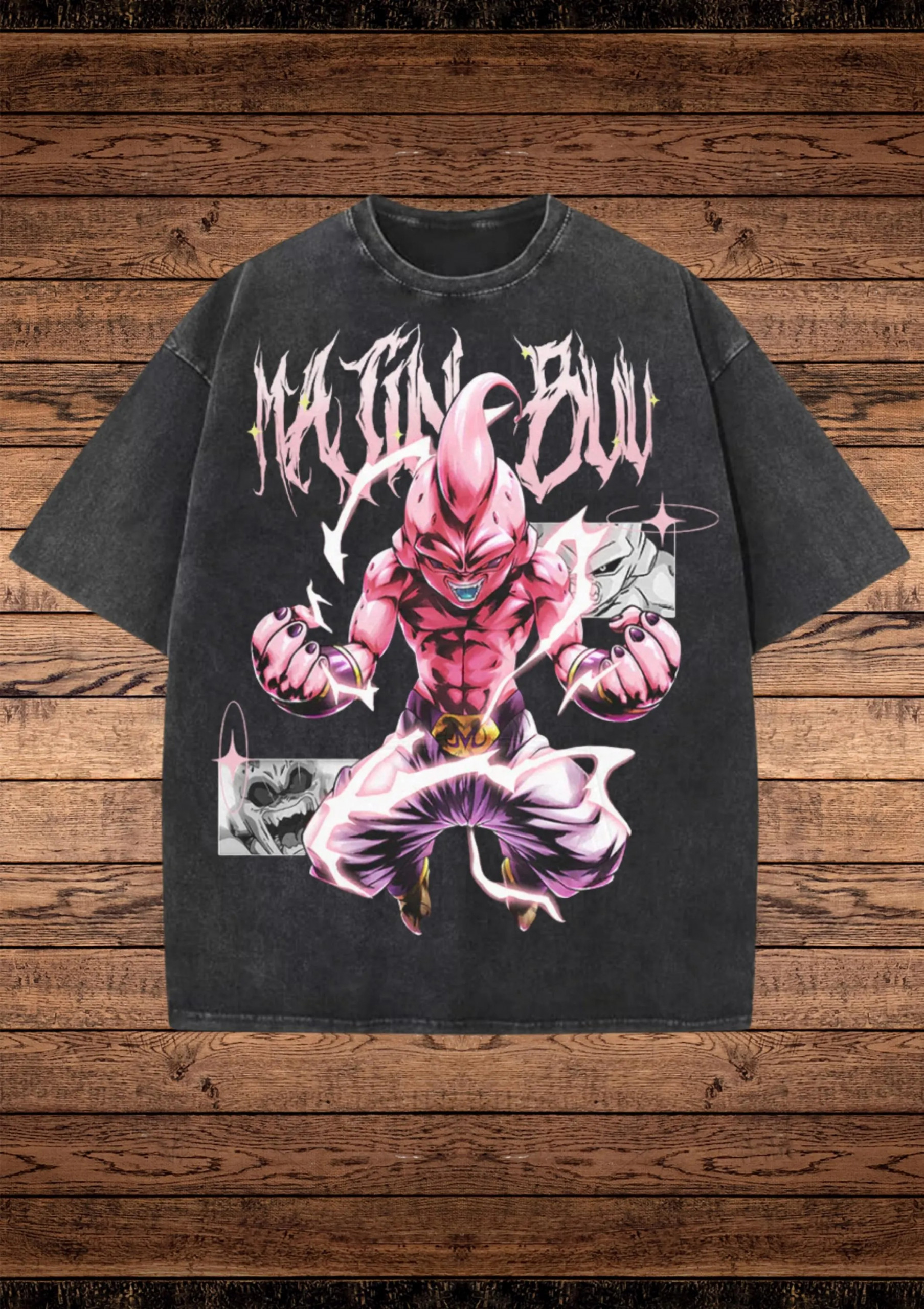 Dragon Ball Z Majin Buu Vintage Washed T-Shirt Dragon Ball Z Majin Buu Vintage Washed T-Shirt