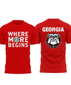 Georgia Bulldogs Where More Begins T-Shirt