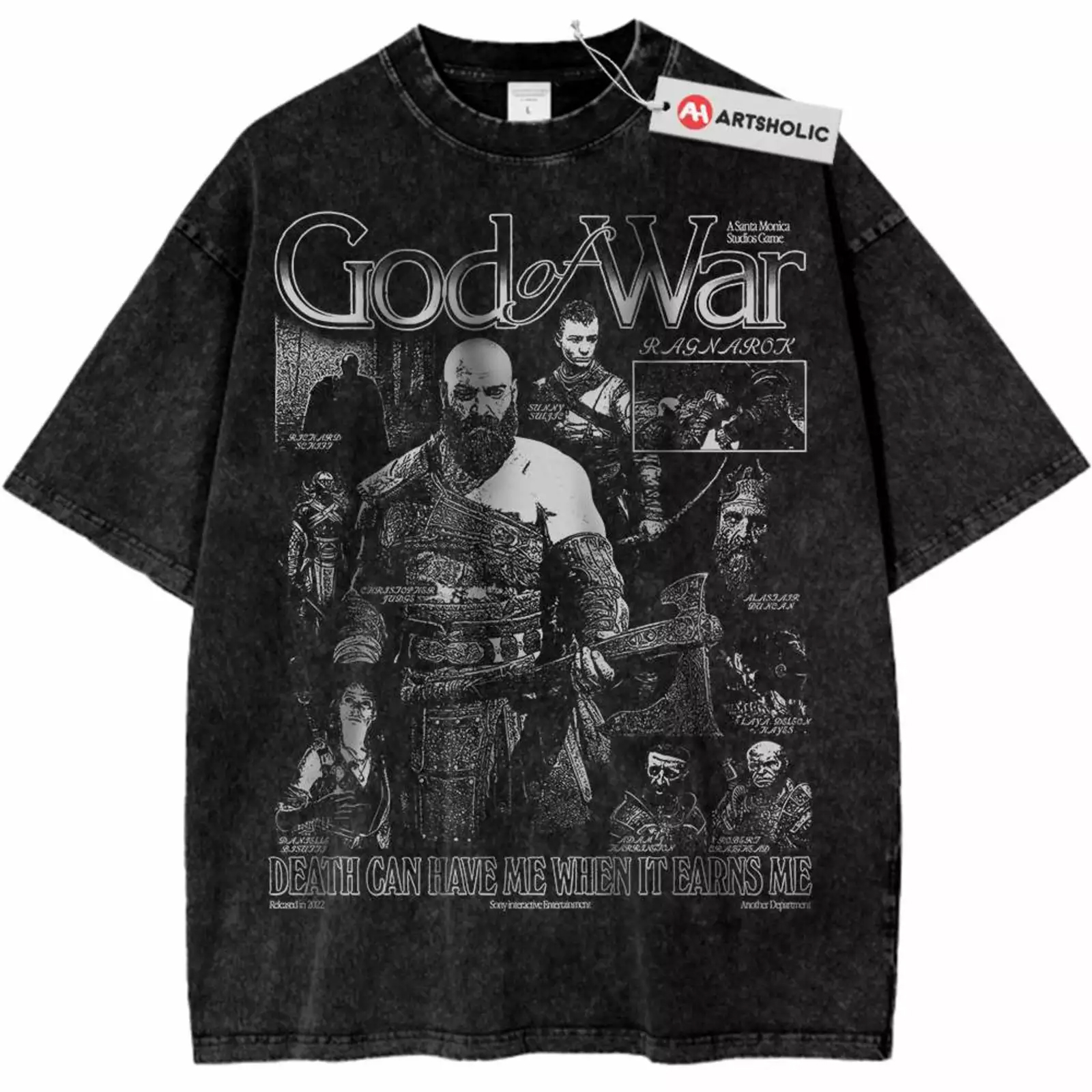 God of War Kratos Washed T-Shirt God of War Kratos Washed T-Shirt