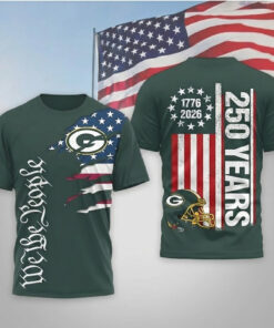 Green Bay Packers Football League We The People USA 250th Anniversary T-Shirt
