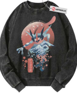 Greninja Pokemon Washed Sweatshirt